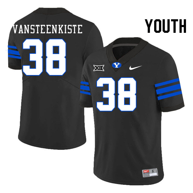 Youth #38 Payton VanSteenkiste BYU Cougars College Football Jerseys Stitched Sale-Black